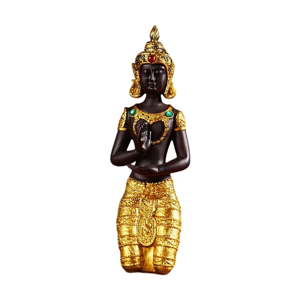 Contemporary Maxbell Antique Kneeling Buddha Statue Sculpture living Room Gift Style D Sustainable