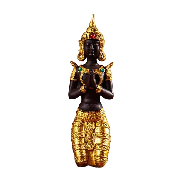 Reliable Maxbell Antique Kneeling Buddha Statue Sculpture living Room Gift Style A Refined