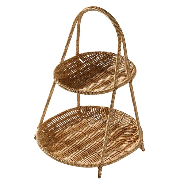Specialty Maxbell Handmade Tray Decor Kitchen Organizer for Holiday Birthday Wedding Oval 2 Tier Flexible