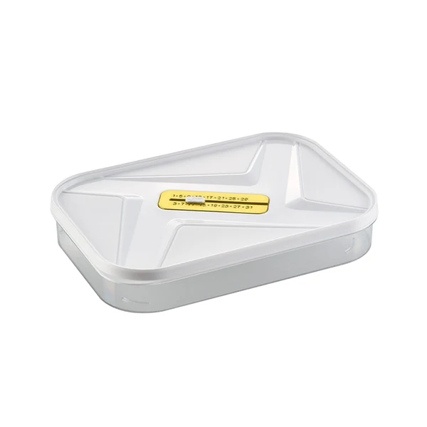 Luxury Maxbell Food Storage Box Refrigerator Dumplings Organizer Easily Clean Stackable white Pure