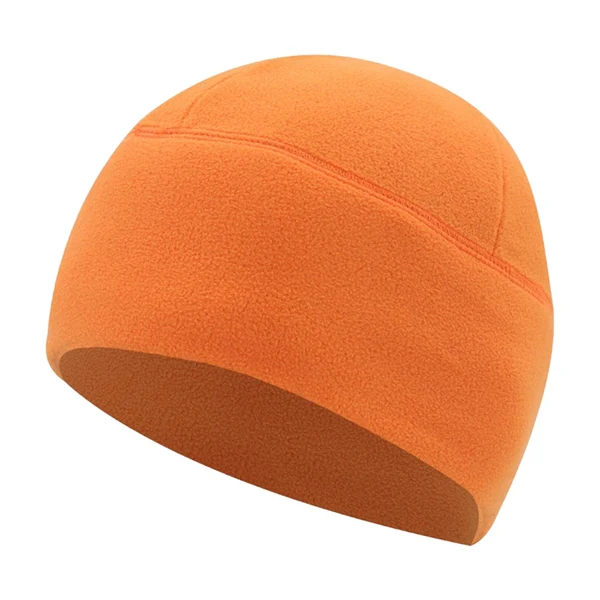 Responsible Maxbell Fleece Beanie Hat Winter Lightweight Soft for Snowboard Outdoor Men Women Orange Reusable