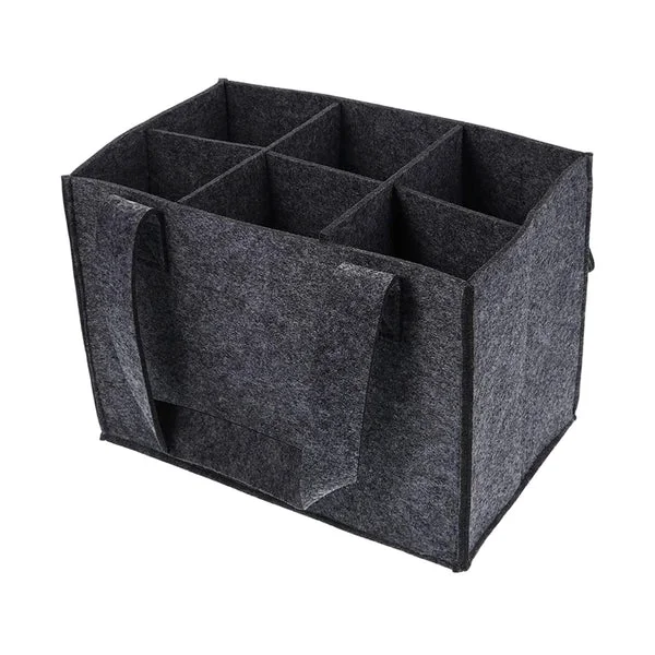 Clean Maxbell 6 Bottle Christmas Storage Box Portable Wine Bottle Carrier for Wine Holder Grey Original