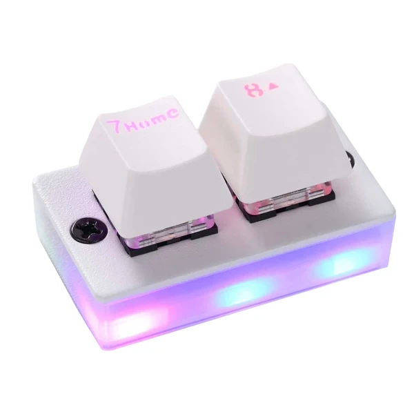 Excellent Maxbell USB C Wired Mini 2 Key Game Keypad RGB LED Backlit One Handed Authentic