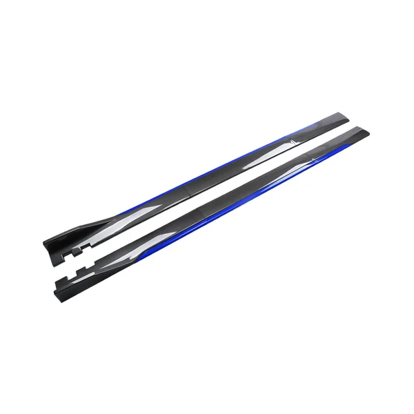 Trendy Maxbell Universal Car Side Skirts Extension splitters Body Kit Spare Parts Carbon Fiber Blue Refined