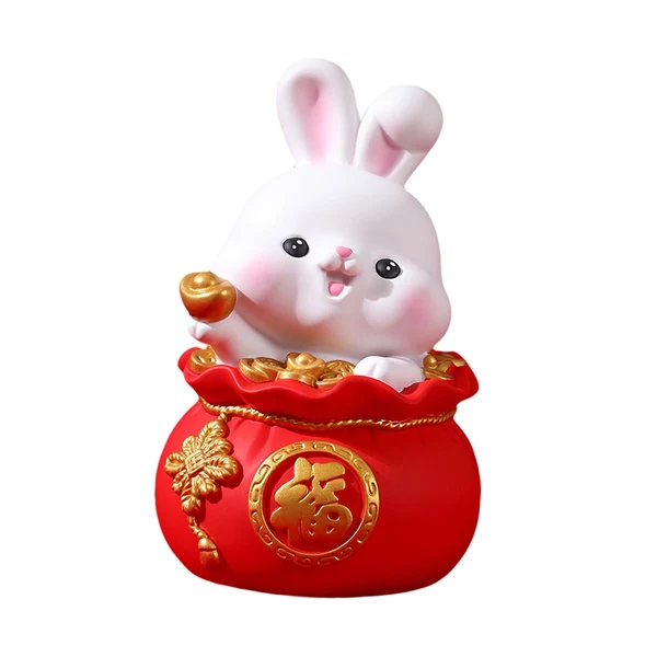Verified Maxbell Lucky Rabbit Statue Indoor Money Box Figurine for Store Desktop Office Lucky 11cmx11cmx18cm Stylish