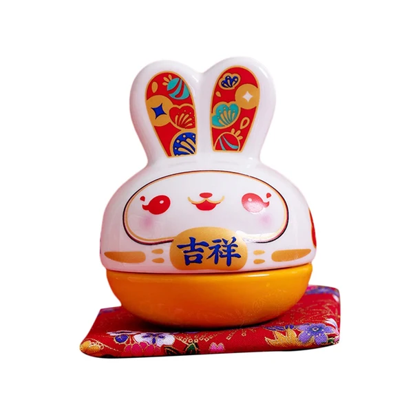 Smart Maxbell Rabbit Figurine Piggy Bank Container Saving Box Ceramic for Home Decoration Style C Premium Material