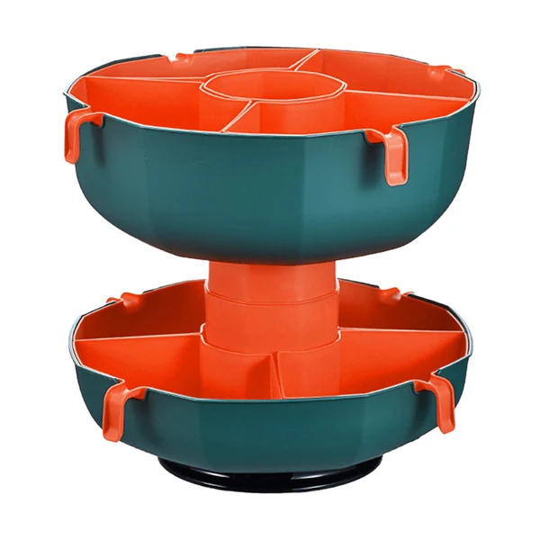 Effective Maxbell Rotating Basket double Rotating Drain Basket for Kitchen Vegetable green and orange Fast