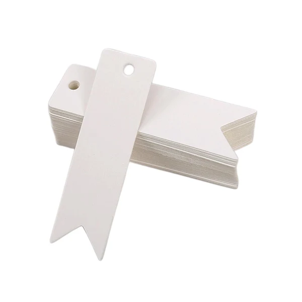 Proven Maxbell 100 Pieces Blank Gift Tags Clothing Tags Gift Favor for Birthday White Flexible