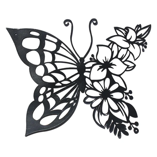 Soft Maxbell Butterflies Wall Art Silhouette Wrought metal for Bedroom Fence Decoration 29.5cmx24cm Quality