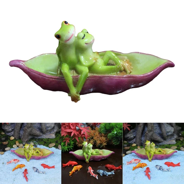Secure Maxbell Maxbell Sitting Frog Sculpture Garden Sculptures Couple Frogs for Garden Style A Prestigious