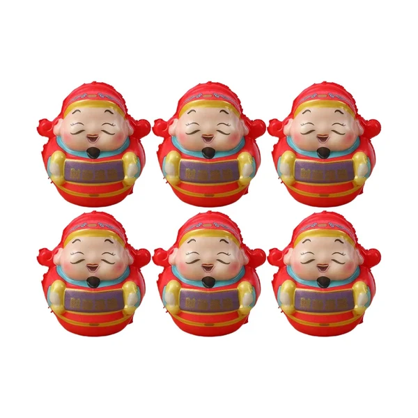 High-Quality Maxbell 6Pcs Traditional Lucky Figurine Statue Sculpture Ornament for Home Office Healthy