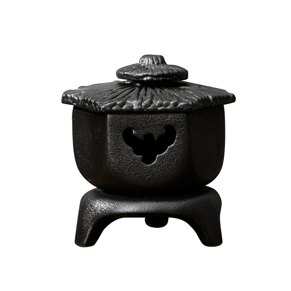 Breathable Maxbell Antique Incense Burner Centerpiece Gift Censer for Patio Desktop Garden Black Responsible