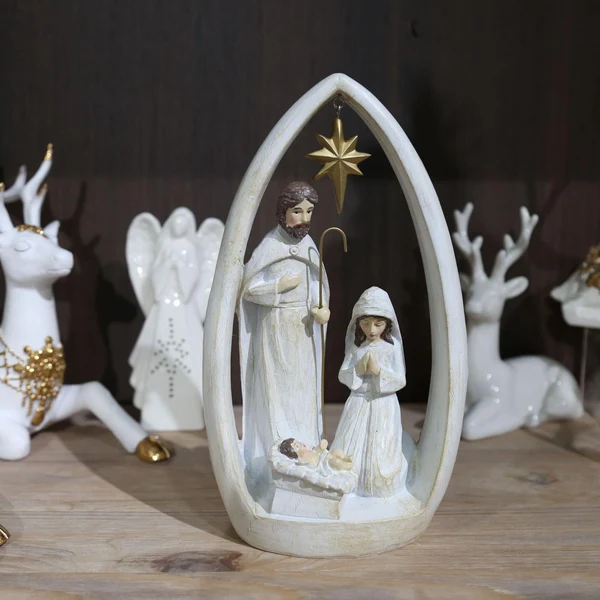 Classic Maxbell Maxbell Nativity Scene Figurine Set Crafts Sculpture Traditional for Centerpieces Sustainable