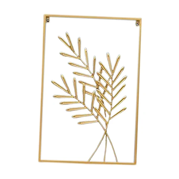 Environmentally Friendly Maxbell Leaves Wall Sculpture Art Hanging Decorative Crafts Ornament for Bedroom Wheat Ear Solid