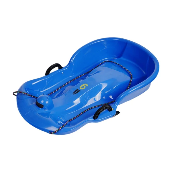 Premium Maxbell Winter Snow Sled Toboggan Sledding Sleigh Holiday Skiing Kids Outdoor Sledge Blue Safe