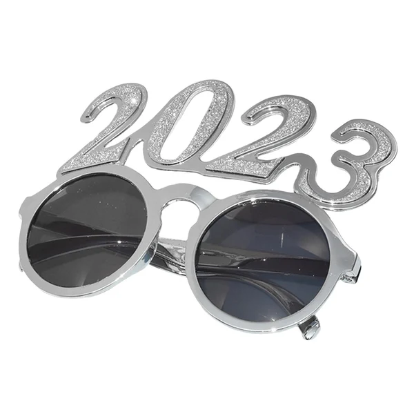 Fast Maxbell New Year Photo Glasses Decorations Photo Prop for Adults Kids Celebration Argent Pink Versatile