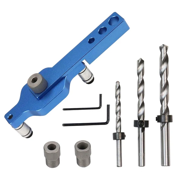 Easy-to-Use Maxbell Dowel Drill Joinery Kits 6 8 10mm Drill Bushings for DIY Furniture HSS Drills Advanced