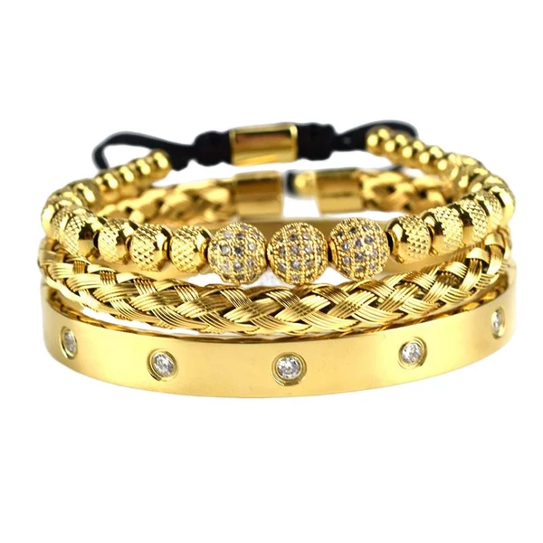 Casual Maxbell Braided Bracelet Set Woven Cuff Wrap Bracelet Wristbands Women Men Aureate Original