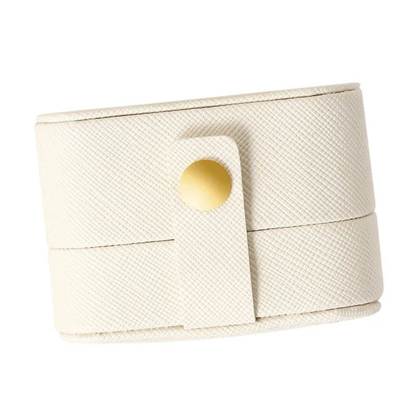 Effective Maxbell Ring Box Multipurpose Durable PU Ring Storage Tray Portable for Brooch White Advanced
