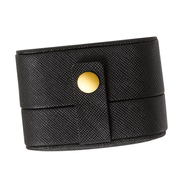 High-Grade Maxbell Ring Box Multipurpose Durable PU Ring Storage Tray Portable for Brooch Black Fine