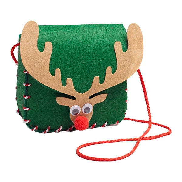 Minimalist Maxbell Lovely DIY Shoulder Bag Making Kit Sewing Hand Bag Small for Women Holiday Green Elk Luxury