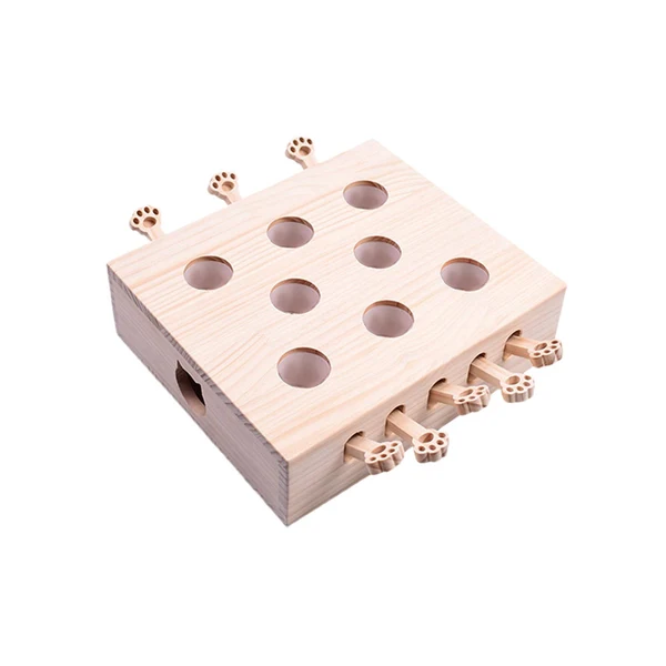 Original Design Maxbell Wooden Cat Toys Whack Mole Kitty Catching Maze Box Pet Supplies Interactive Doll Shape Modern