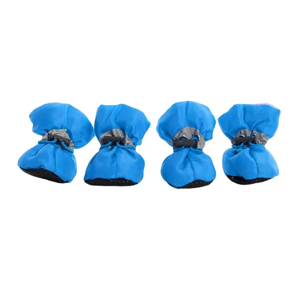 Unique Maxbell 4Pcs Dog Boots Pet Supplies Comfortable for Outdoor Winter Snow 6 Blue 6cmx5cm Top-Quality