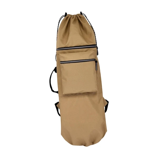 Official Maxbell Skateboard Backpack Bag Adjustable Straps Skate Pouch Longboard Carry Case Khaki Premium
