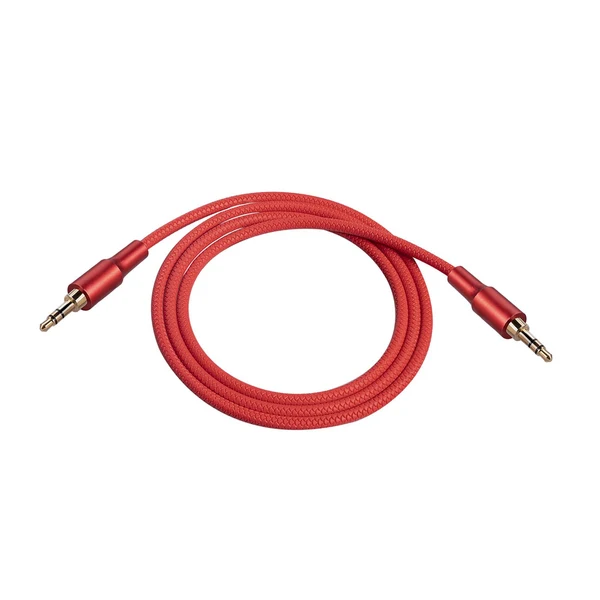 Sustainable Maxbell AUX Cable 3.5mm Auxiliary Cable Audiophiles 3.5 mm Male Cable Headphone red Solid
