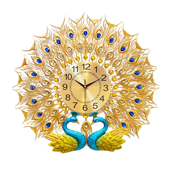 User-Friendly Maxbell Creative Peacock Wall Clock Non Ticking Wall Watch Fashion for Office Home StyleC First-Class