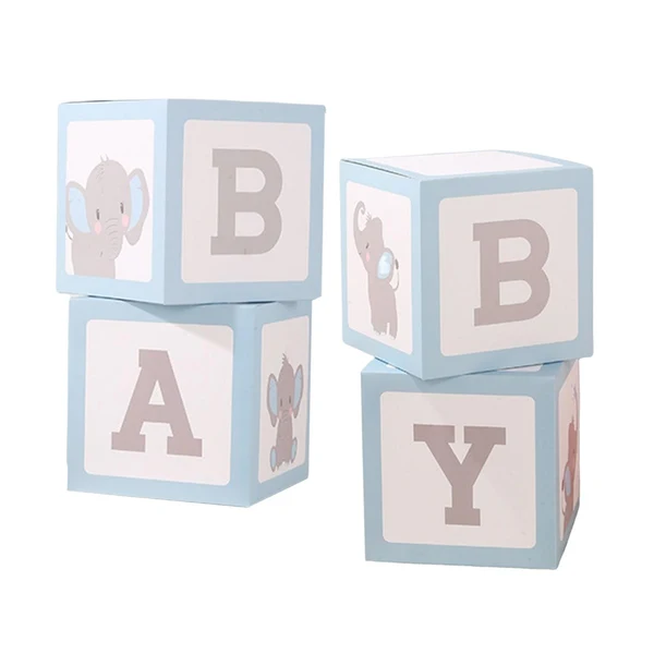 Sustainable Maxbell 4x Baby Boxes Reusable Balloons Boxes for Xmas Holiday Photography Props Blue Modern