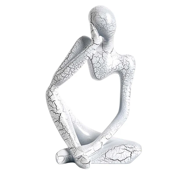 Breathable Maxbell Modern Abstract Thinker Statue Collectible for Home Living Room Decoration White Left S Genuine
