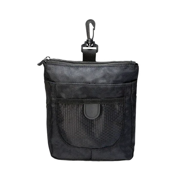Outstanding Maxbell Golf Ball Bag Pouch Polyester with 360 Degree Swivel Buckle Golf Tee Holder Black Organic