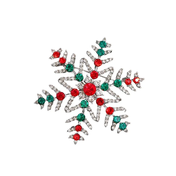 Enhanced Maxbell Elegant Christmas Brooch Pins Lapel Brooch for Clothes suits Decoration Snowflake Secure