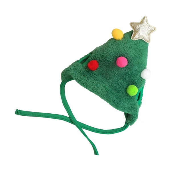 High-End Maxbell Cute Christmas Dog Hat Warm Winter Soft Headdress for Dogs Party Festival Green S Elite