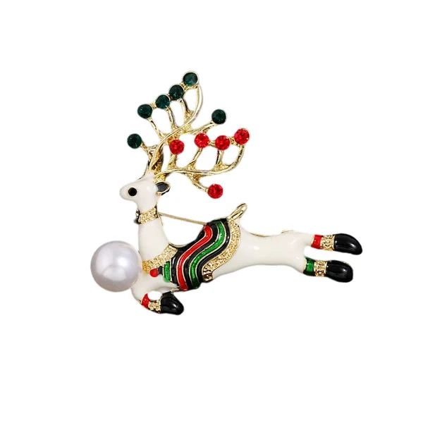 Smooth Maxbell Elegant Christmas Brooch Pins Lapel Brooch for Clothes suits Decoration Elk Exclusive