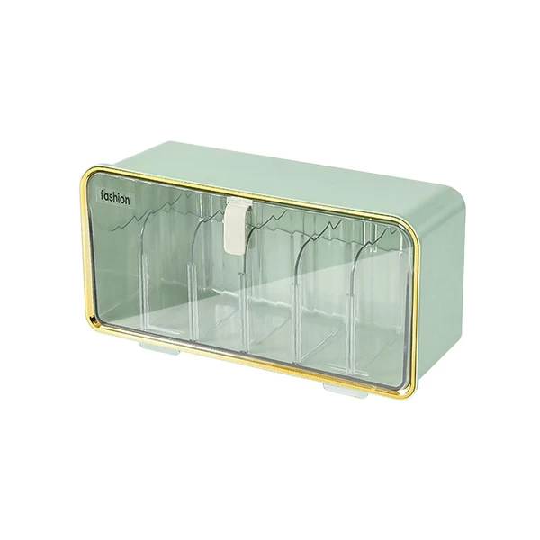 Next-Generation Maxbell Ties Underwear Sock Organizer Box Transparent Wall Hanging Accessories Green Premium
