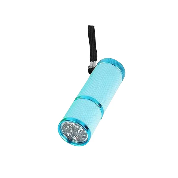 Superior Maxbell Portable Handheld flashlights 9 LED Aluminum Diameter 2.5cm Length 9cm Blue Flexible