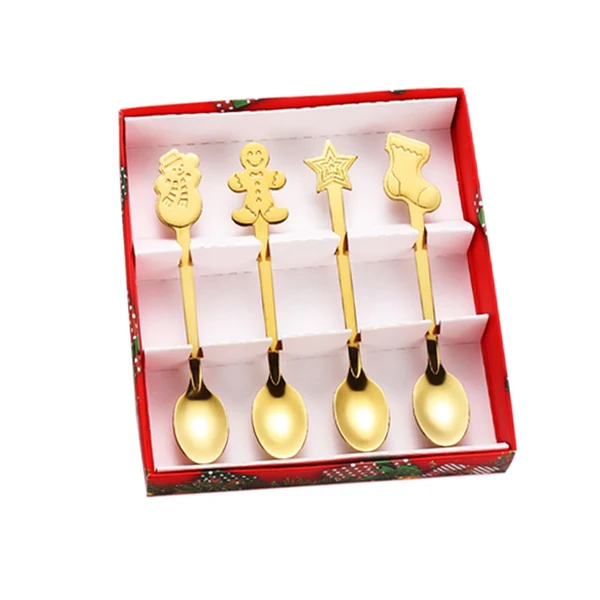Fast Maxbell 4 Stirring Spoon Home Ornament with Gift Box for Wedding Aureate Relaxed