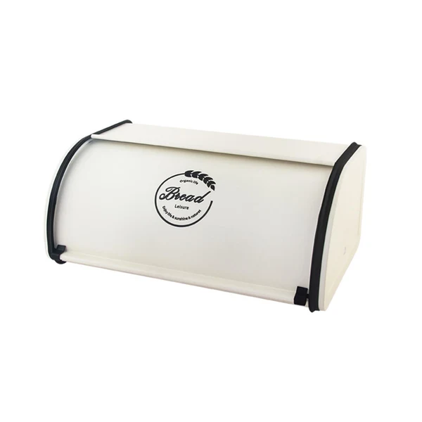 User-Friendly Maxbell Multipurpose Bread Box Decorative Sealed Case for Living Room White L Carefully Designed