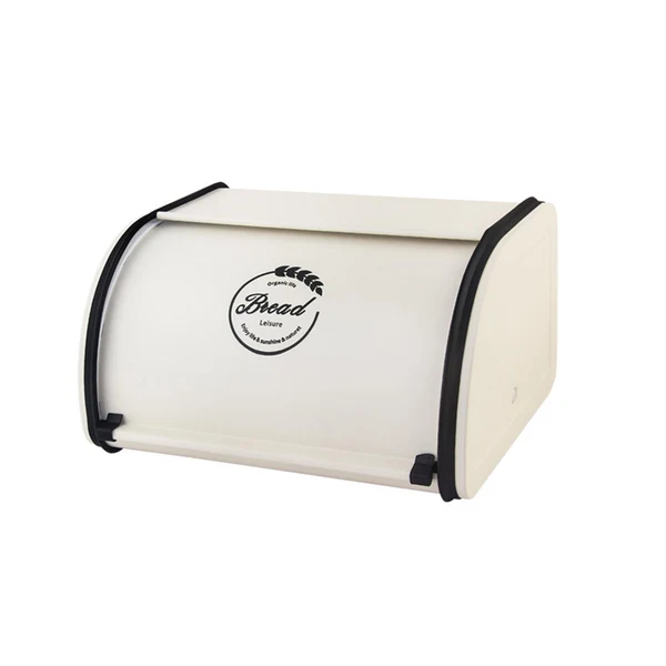 Environmentally Friendly Maxbell Multipurpose Bread Box Decorative Sealed Case for Living Room S White Superior