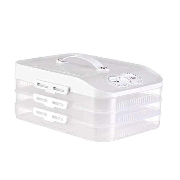 Responsible Maxbell Frozen Dumpling Box Dumpling Organizer Bins for Restaurant Kitchen Home White Sustainable