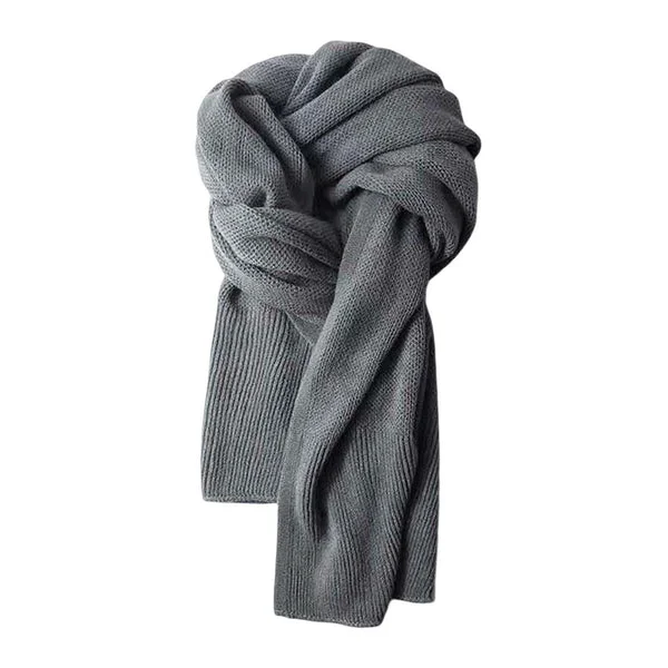 Convenient Maxbell Winter Scarf Autumn Fall Comfortable Shawl for Outdoor Sports Hiking Travel Dark Gray Top-Quality