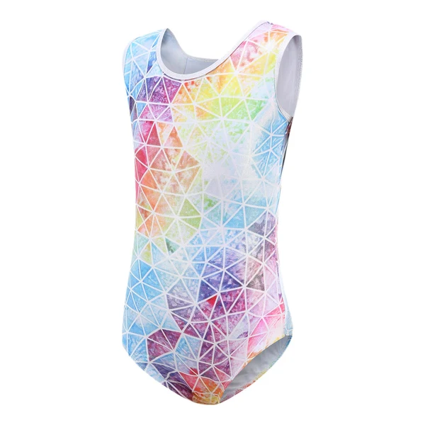 Powerful Maxbell Leotards for Girls Rhythmic Gymnastics Colorful for Toddler Dancing Child 12 Yards Lightweight