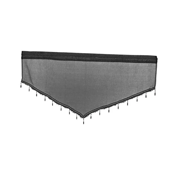 Soft Maxbell Multipurpose Valance Breathable Short Curtain for Office Home Restaurant Black Innovative