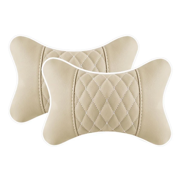 Elite Maxbell 2Pcs Seat Head Cushion Car Accessories Rest Cushion Soft for Car Style I Sustainable