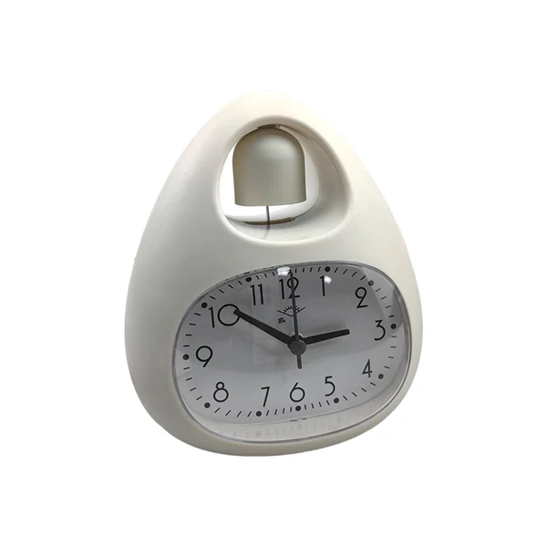 Authentic Maxbell Creative Table Clock Egg Shaped with Nightlight Wake up for Home Decor White Original Design