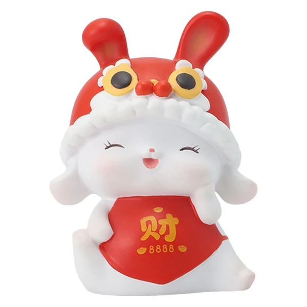 Easy-to-Use Maxbell Chinese Animal Rabbit Statues Figurines Car Dashboard Office Bunny Sculpture Wealth 4.5x3.5x6cm Pure
