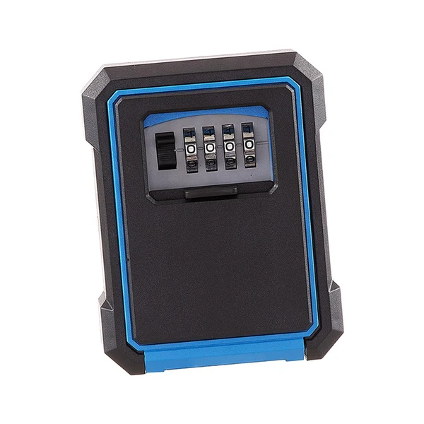 High-End Maxbell Key Storage Lock Box 4 Digit Password Key Storage Case Wall Mounted for Home Blue Sophisticated