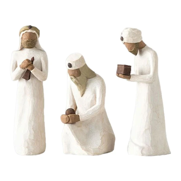 Soft Maxbell Nativity Scene Statue Manger Figurine Artwork Crafts for Bedroom Decor Wise Man 3pcs Verified